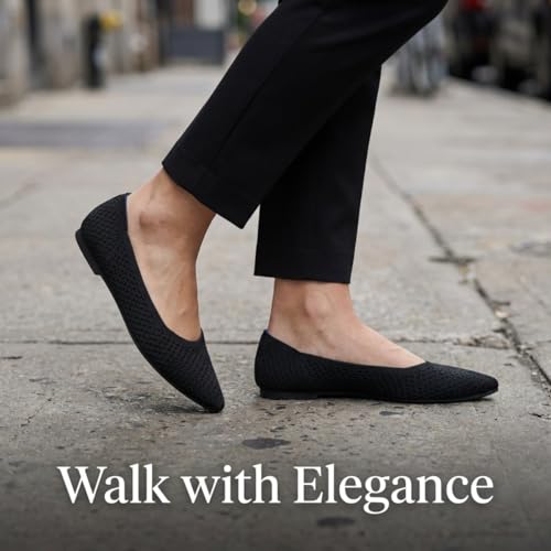 Image of Frank Mully Womens Pointed Toe Flats Knit Dress Shoes Comfort Women Shoes Softable