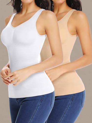 Image of JOYSHAPER Women's Cami Shaper Tummy Control Padded Bra Camisole Cami Compression Tank Top Shapewear Body Shaper
