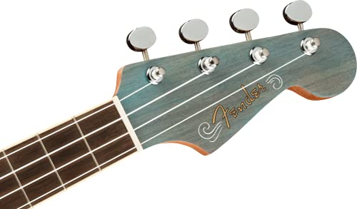 Fender Dhani Harrison ukulélé tenor – Turquoise - Les Beatles, Paul McCartney, John Lennon, RIngo Starr, George Harrison Fender Dhani Harrison ukulélé tenor - Turquoise – Image 7