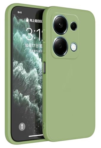 Topme Funda para Redmi Note 13 Pro 4G / Poco M6 Pro 4G (6.67' Inches) Carcasa Caja Case Estuche, Funda Protectora de Piel de Silicona TPU - Verde Matcha