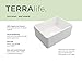 TERRAlife Bar Harbor Farmhouse Apron Front Fireclay 24 in. Single Bowl Kitchen Sink in White