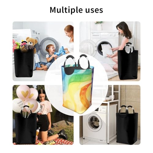 Panier à linge pliable arc-en-ciel pour égayer votre salle de bain