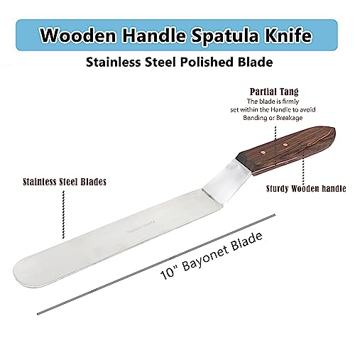 A2Z Scilab Brand Engineering Classic Offset Caulk Tooling Spatula, Stainless Steel (10 Inch Long Offset Blade)