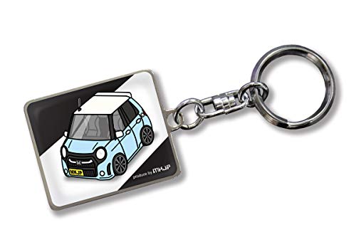 MKJP カスタムキーホルダー ホンダ N-ONE モデューロX JG1 2 ベース：ブラック 車カラー：水色