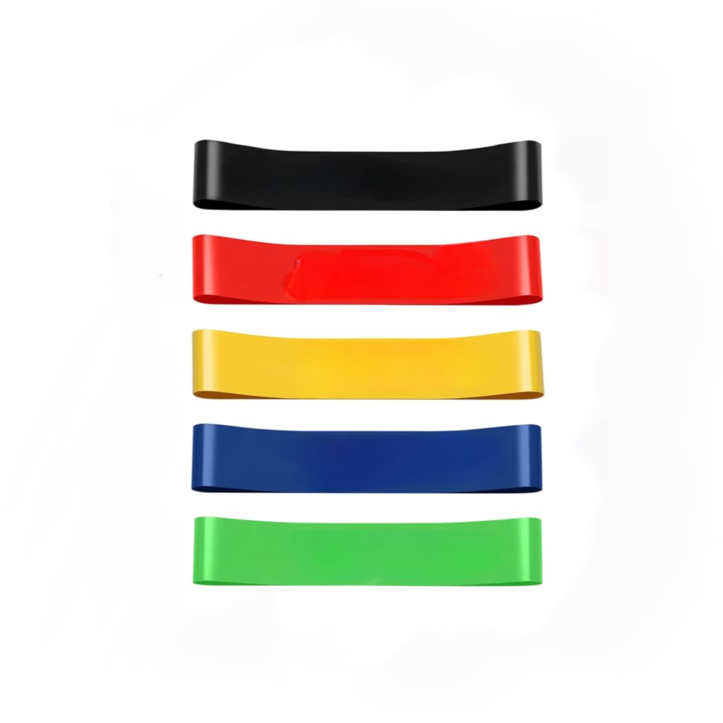 Resistance Stretch Bands Set of 5, Improve Flexibility and Strength Premium Workout Equipment, Skin Friendly, Pull up Assist, Fitness Band, Suitable for Muscle Stretching, Yoga,Exercise Gym