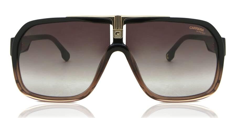 Carrera Men's 1014/S Square Sunglasses, BLACKBROWN, 64mm,10mm + 13