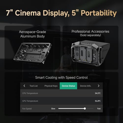Image of Accsoon CineView M7 7 inch Camera Field Monitor 1000nit 1920x1080 FHD IPS Touch Screen with 3D LUT 4K HDMI&SDI in /Out
