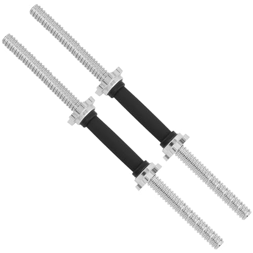 Image of Yes4All Threaded Dumbbell Handles, Adjustable Dumbbell Bar Pair, 14 /16 /18 /24-Inch Sizes, Fits 1 inch or 1.15 inch Plates, Non-Slip Grip, Secure Star-Lock Collars