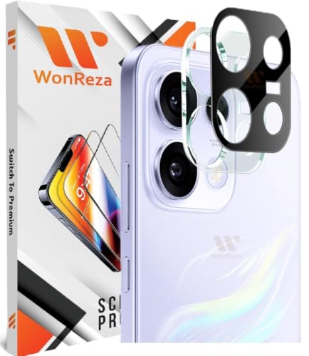 Image of Pack 1- Back Camera Glass Protector Compatible with Reno 16C 5G [3D Premium] Camera Glass Protector (Black)