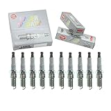 10 pc NGK Laser Iridium Spark Plugs compatible with Ford E-350 Super Duty 6.8L V10 1999-2019