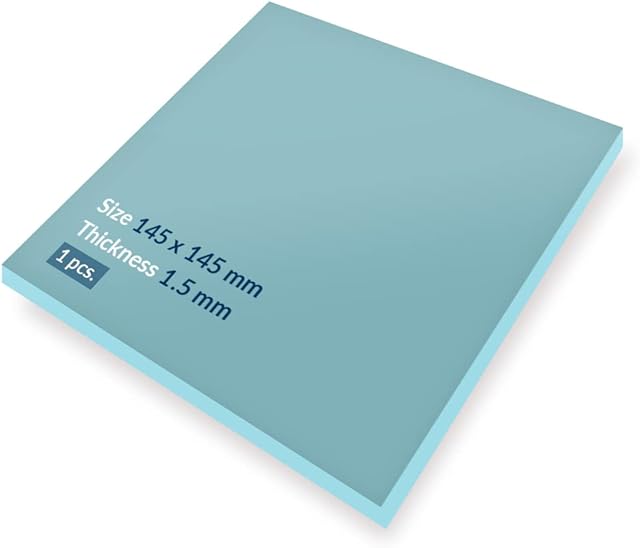 ARCTIC TP-2 (APT2560): Economic Thermal Pad, 145 x 145 x 1.5 mm (1 Piece) - Thermal pad, Excellent heat conduction, Low hardness, Ideal gap filler, Easy installation, Safe handling - Blue