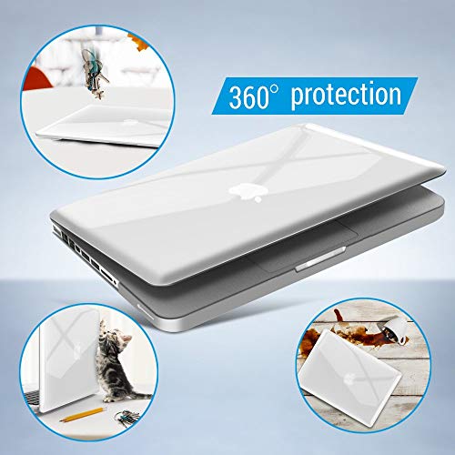 Ibenzer Compatible With Macbook Pro 13 Inch Case A1278 Release 2012-2008, Plastic Hard Shell Case With Keyboard Cover For Apple Old Version Mac Pro 13 With Cd-Rom, Crystal Clear, P13Cycl+1 N #TOP4