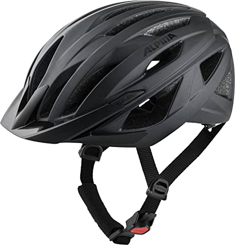 ALPINA Parana - Casco da bici sicuro per uomo e donna, 55-59 cm, colore: nero opaco