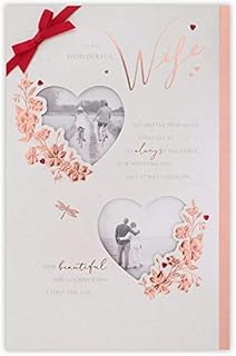 Clintons: Photo and Hearts Wife Anniversary Card, Anniversary Card For Wife 165x254mm, multi-colour, 1164171