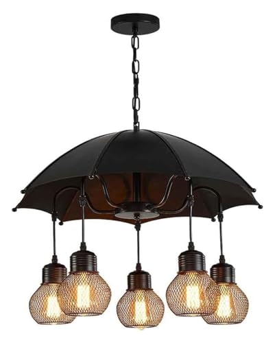 Chandelier industriel en fer forgé et sa suspension rétro au design architectural épuré
