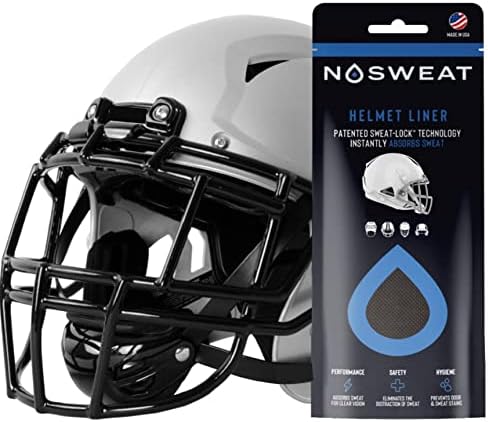 Football Helmet Sweat Liner & Sweatbands by NoSweat 3 | 6 | 12 | 25 Pack (6)