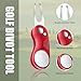 Mile High Life All Metal Foldable Golf Divot Tool with Pop-up Button & Magnetic Ball Marker (Red Curve)