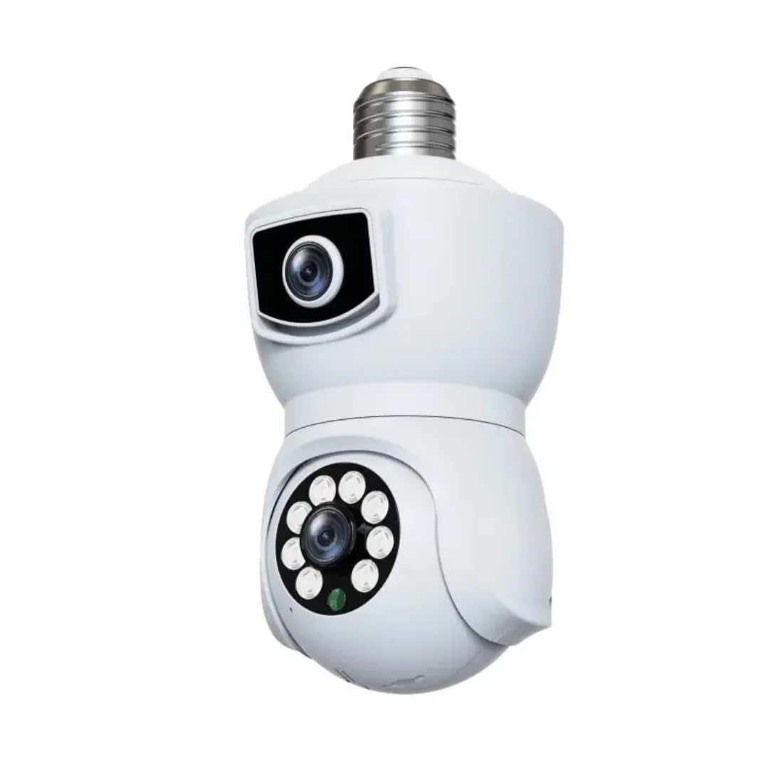 OneXsale 1080P HD Wireless Dual Lens Bulb Light IP Camera | 360° Panoramic Fisheye | Motion Detection | PTZ Indoor Security | IR Night Vision | Two-Way Audio