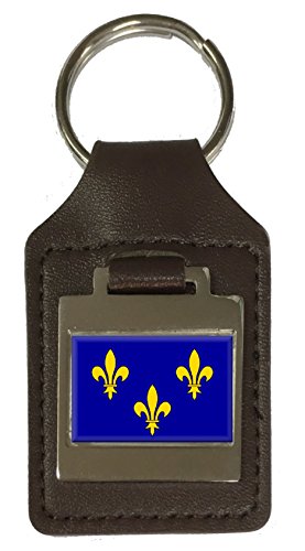 Porte-clés en cuir gravé province française, artisanat et élégance durable