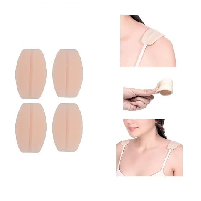 Women's Soft Silicone Bra Strap Cushions – Non-Slip Shoulder Pads for Pain Relief and Comfort, Pliable Silicone Protectors for Bra Straps, Lightweight and Free Size (2 Pairs) (Beige)-image-28
