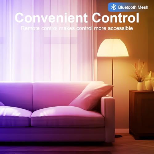 Lampadina E27 LED Bluetooth Mesh G150, 18W equivalenti a 200W, 2880Lumen, RGB dimmerabile, Applicazione di controllo 2700k-6500k, Musica sincrona cambia colore - Illuminazione - Immagine 2