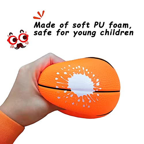 Fulfun Toys Sports 4.75" Soft Foam Basketball For Kids, Perfect For Small Hands To Grab, Set Of 3 (Orange) #TOP1