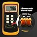 Thermocouple Thermometer Digital K Type Dual Channel Thermometer HVAC Temperature Meter with 4 Thermocouples, MAX/MIN/AVG Temperature Measurement, -50~1300°C (-58~2372°F)