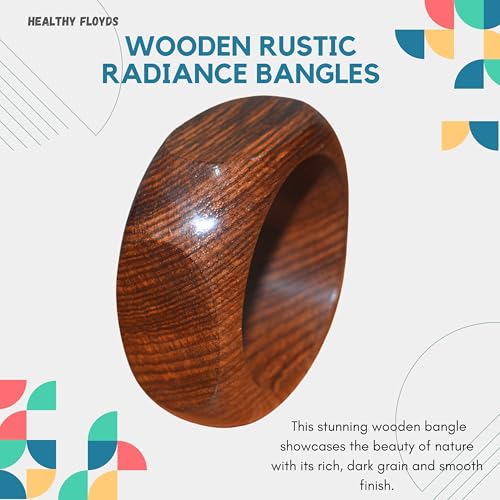 Image of Handmade Wooden Bangles for Women | Natural Wood Jewelry | Stylish Artisan Design | Ideal Christmas Gift for Her.