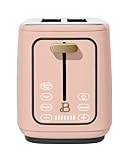 Drew B'arrymore Beautiful 2-Slice Toaster with Touch-Activated Display, Rose Gold Finish