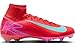 Nike Mercurial Superfly 10 Pro FG High-Top Soccer Cleats (HF9433-800, Ember Glow/Aurora Green) Size 10