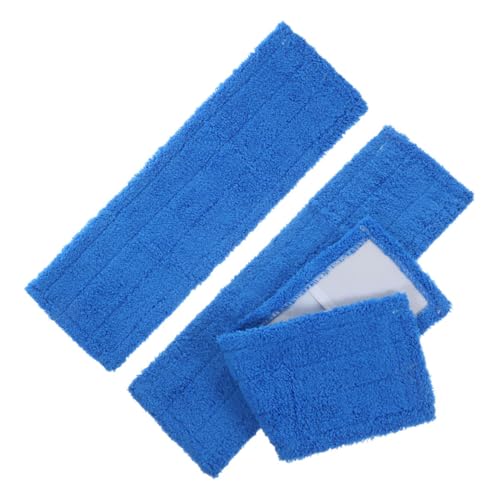 PEPLAYTAL 3Piezas Almohadillas De Fregona De Repuesto De Coral Unidades Compatibles Con Trapeadores Para Limpieza De Pisos Eficientes y Reutilizables