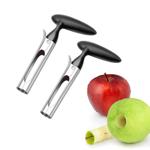 Weenwill Apple Corer,2 Pieces Stainless Steel Corer Slicer Fruit Cutter Apple Corer Remover Kitchen Gadgets Apple Corers for Home & Kitchen Pears Bell Peppers Honeycrisp Apples
