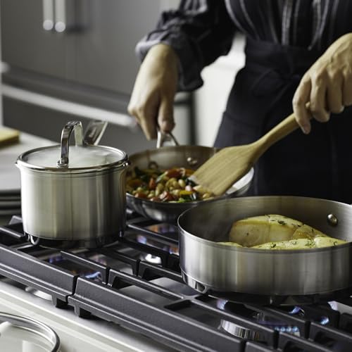 KitchenAid - 3 Ply Base Stainless Steel Cookware Set, Pots and Pans Kitchen Set, Dishwasher Safe, Professional Chef Quality (11 Piece, Silver) by KitchenAid - Image 6