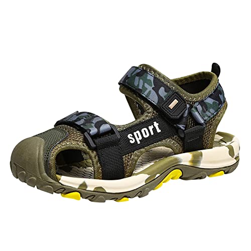 RNTOP Kids Girl Boy Baby Summer Sandals Thick Sole Beach Shoes Lightweight Closed Toe Sandals Outdoor Shoes (AG, 4 Big Kids)