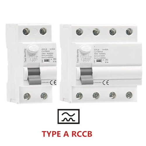 Type A Rccb Type A RCD Electromagnetic Residual Current AC ELCB 2 Pole 40A 63A 30mA ...