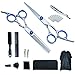 Produktbild Professionelles Haarschneidescheren-Set mit Rasiermesser (10 Klingen) für Haarschnitte, Rasur, für Friseursalons und Haarbegeisterte, 21-teilig
