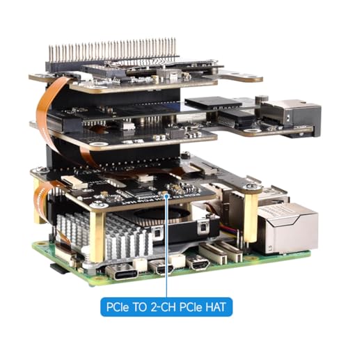 Módulo de expansión apilable doble PCIe HAT contra la falta de puertos en placas de desarrollo 6