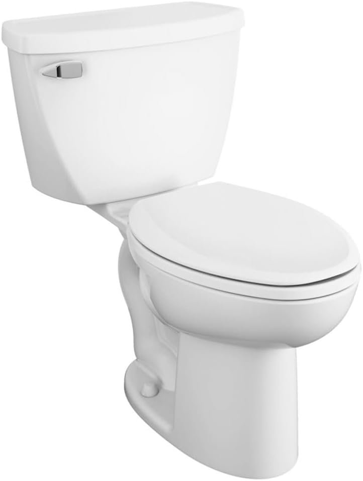 American Standard 2467016.020 Cadet Two-Piece Pressure Assisted Toilet, Chair Height, Elongated Front, White, 1.6 GPF