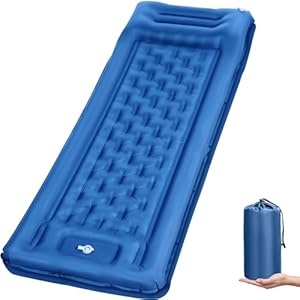 Isomatte Selbstaufblasend Luftmatratze Camping,Verdicktes 12cm Aufblasbare camping matratze,72*200cm air mattress mit Kopfkissen und Fußpumpe,komfortabel Schlafmatte für Reise,Wandern,Strand