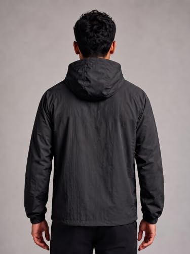 Image of CHKOKKO Windcheater Jacket For Men With Hood UPF 50+ UV Sun Protection | Lightweight Breathable Water-Repellent Windbreaker | Nylon Fabric Outdoor Running Biker Dailywear Jacket
