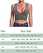Venbond Women's Sexy Sleeveless Seamless Crop Top Deep Plunge V Neck Ribbed Tank Top with Removable Pads (Green, 2XL)