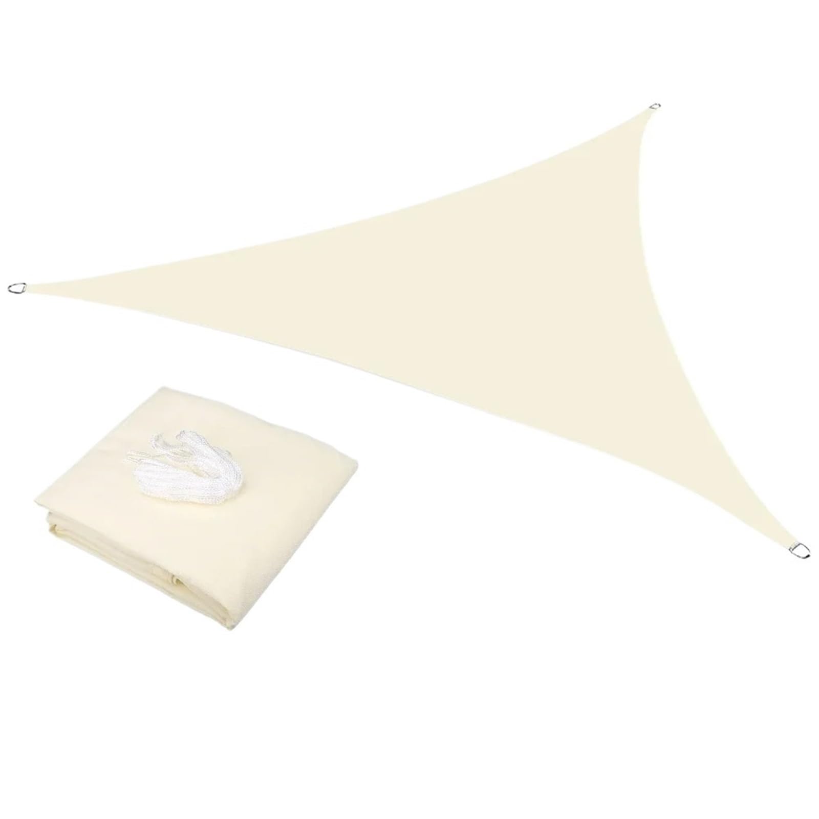 Vela Ombreggiante Tenda parasole triangolare impermeabile, protezione, tettoia for esterni, vela ombreggiante for giardino, patio, piscina, telo, 5x5x 5,2x2x2m(Beige,2x2x2M)