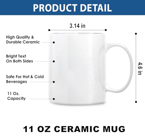 Taza de cerámica blanca 11oz para instructor de esquí miniatura 6