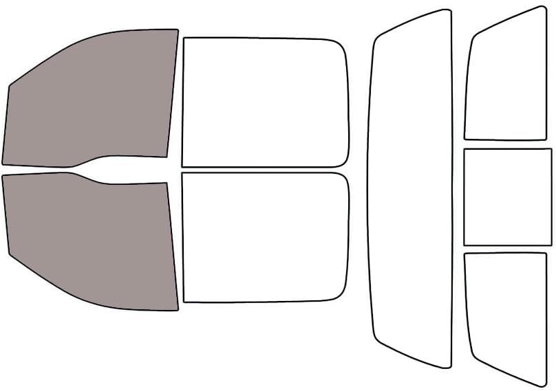 Rvinyl Window Tint Kit Compatible with Ford F-150 2004-2008 4 Door - Black 50% - Single Ply No Bubble Film - Do it Yourself Vehicle Front Precut Kit