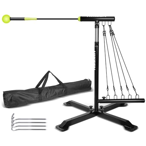 Hikeen Baseball Softball Swing Trainer, Baseball Training Equipment, Includes 5 Elasticity Bands...