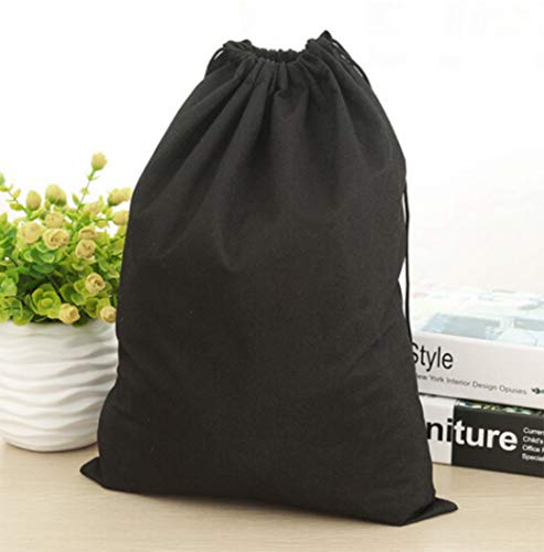 Travel Shoe Bag, Veesoo 30Pcs 10X14 Inch Black Waterproof Non-Woven Large Cloth Shoes Bags With Drawstrings Storage Pouch Bag For Men And Women Travel Packing Organizer Storage Carrying, Pack Of 30 #TOP6