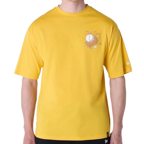 T-shirt Boston Red Sox jaune ample pour masquer les imperfections avec style