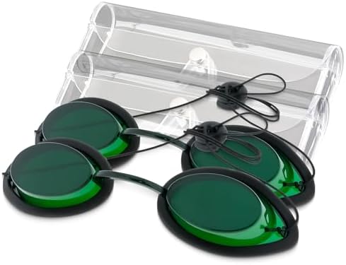 MCWlaser IPL Eye Protection Goggles Beauty Patient Laser Safety Goggles Glasses for IPL LED UV Lamp Treatment Pack of 2