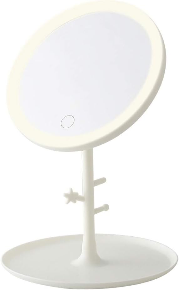 ネイチャーホワイトLEDライト付きトレアルメイクアッププロフェッショナルライトメイクアップミラー360度スウィールLEDメイクアップ