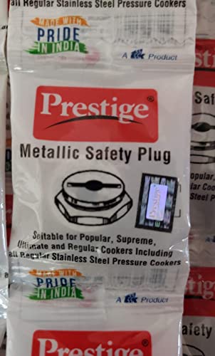 Prestige Safety Valve for Popular Aluminum, Supreme, Ultimate & Regular Prestige Pressure Cookers Only Silver, Pack of 3